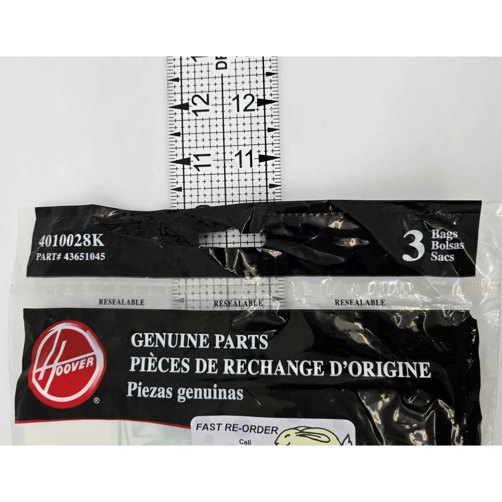 Genuine HOOVER Type K Vacuum Cleaner Bags 4010028K‎ 2 Packs of 3 (6 total) OEM